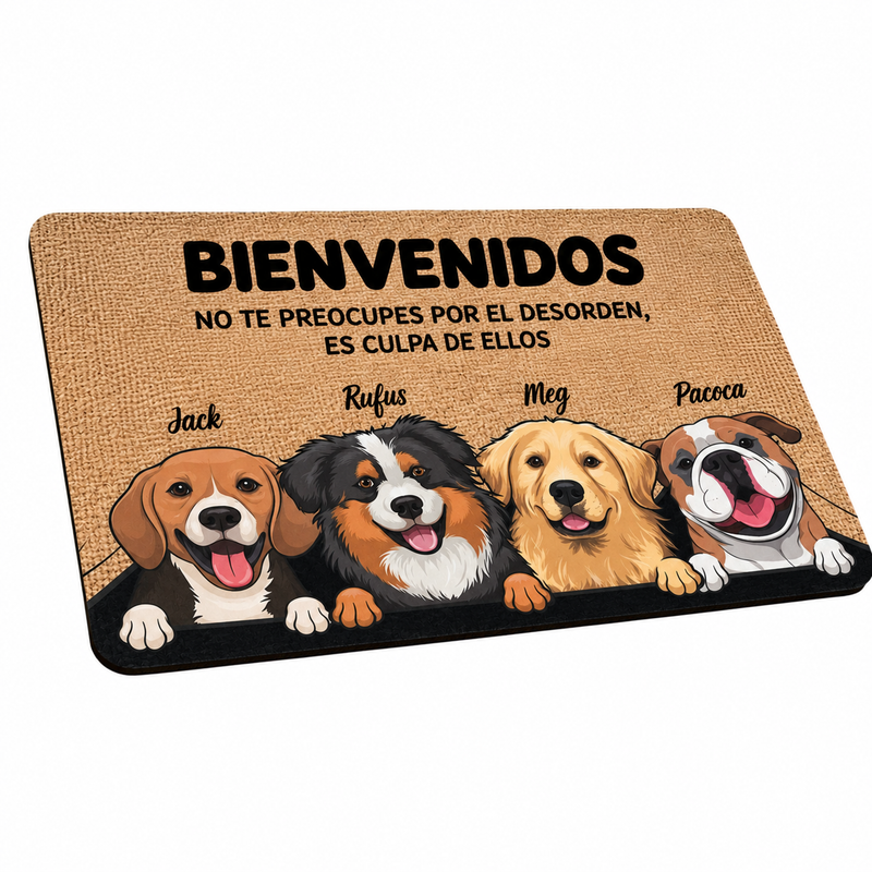 Limpiapiés Personalizado con Nombre e Imagen de tu Mascota